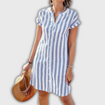 Margaux – Robe midi rayée