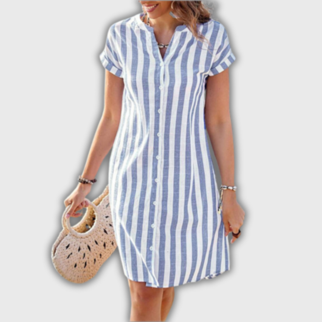 Margaux – Robe midi rayée