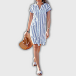 Margaux – Robe midi rayée
