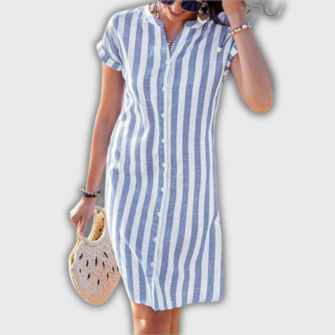 Margaux – Robe midi rayée