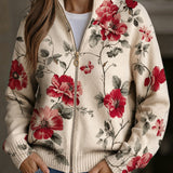 Marguerite | Cardigan à motif de roses vintage