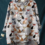 Marie | Blouse à motif chihuahua