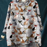Marie | Blouse à motif chihuahua