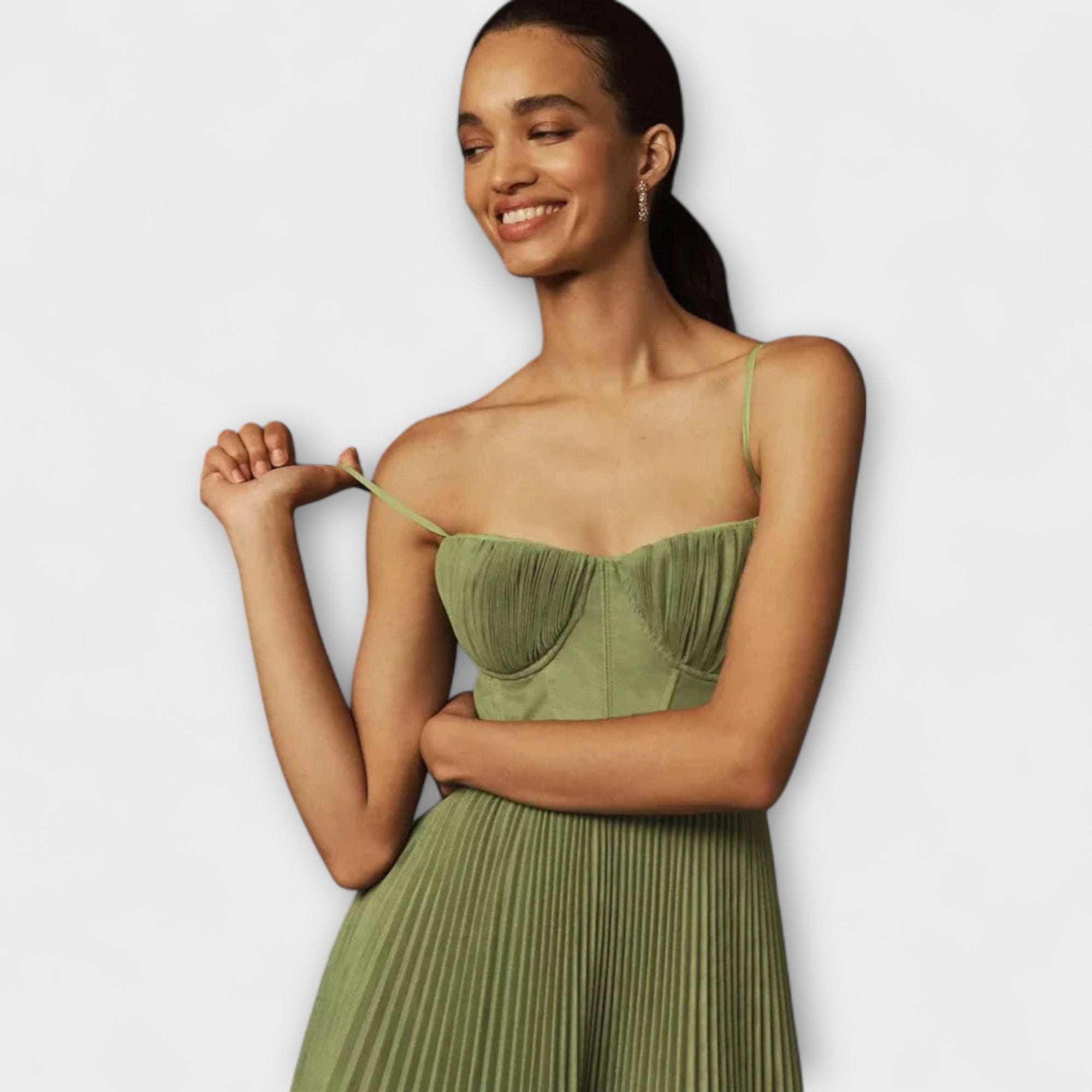 Marilyn - Robe midi en tulle avec bustier