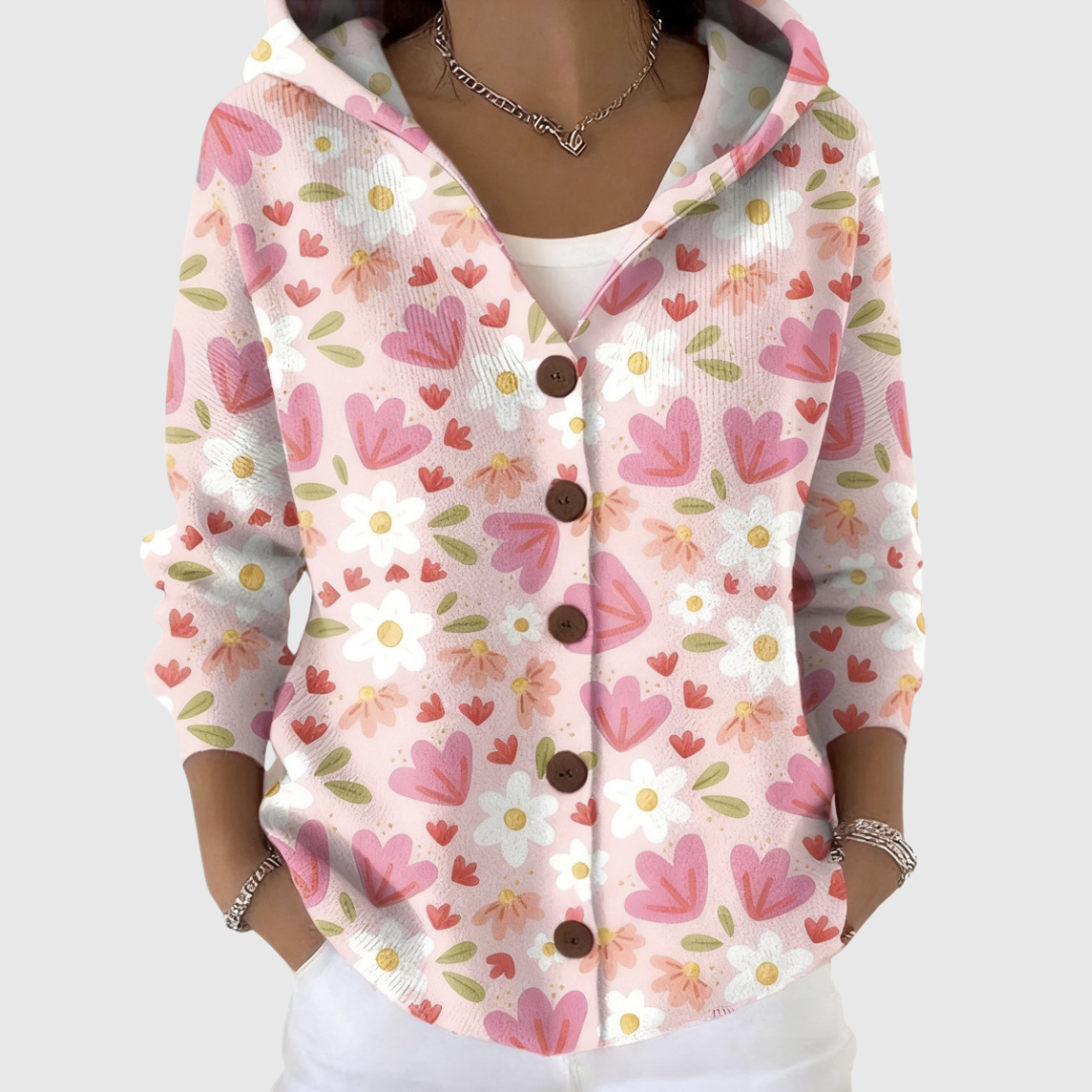 Tegan | Cardigan à motif cœur