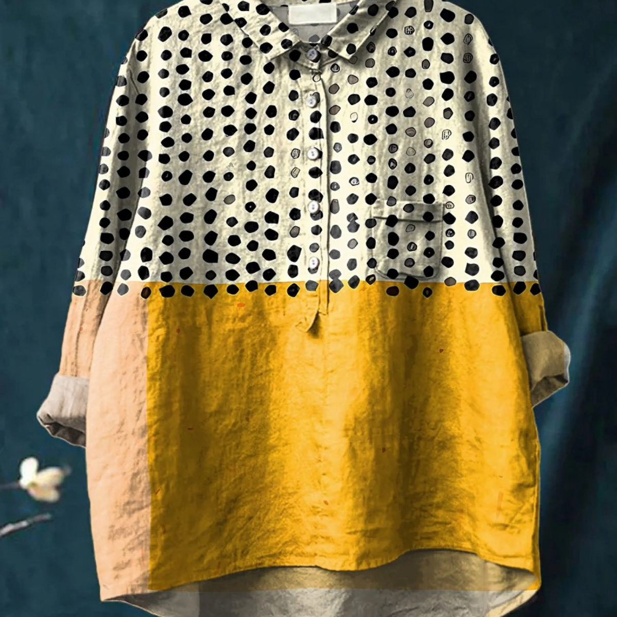 Martha | Blouse décontractée femme à imprimé à pois