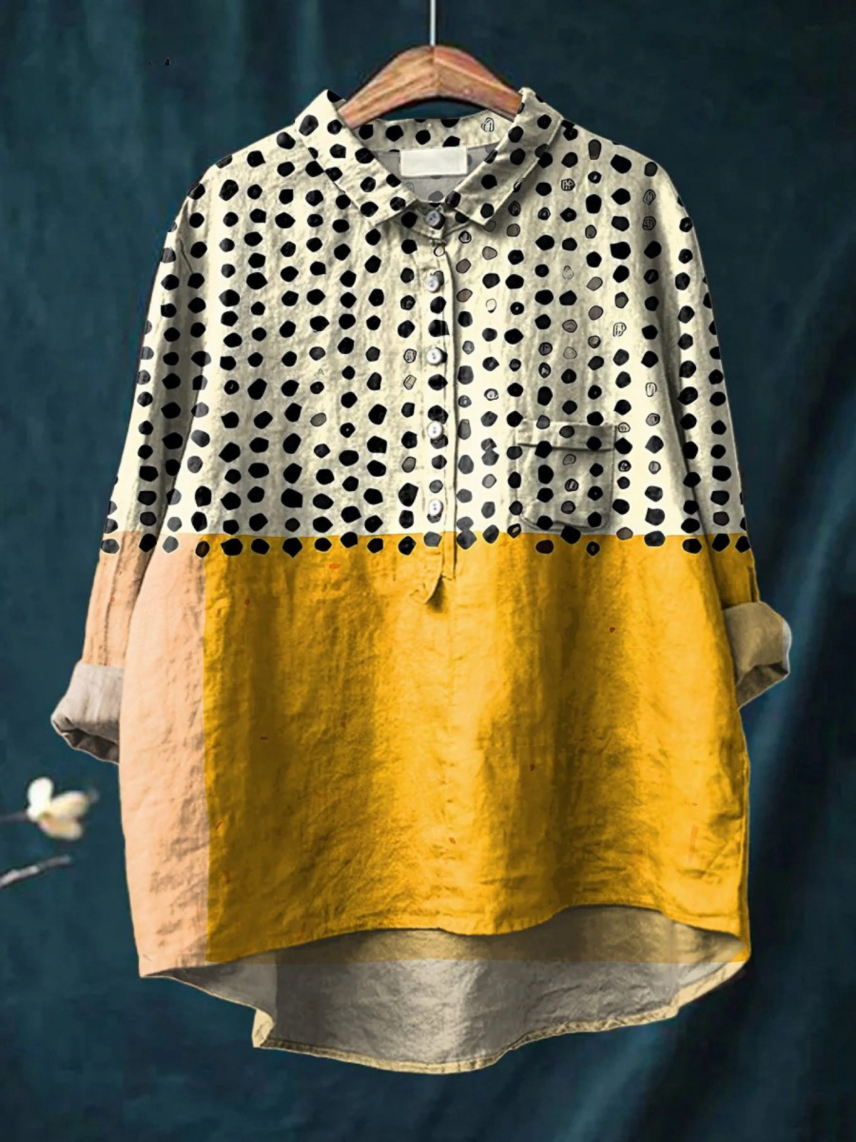 Martha | Blouse décontractée femme à imprimé à pois