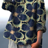 Martha | Blouse décontractée femme à motif floral vintage