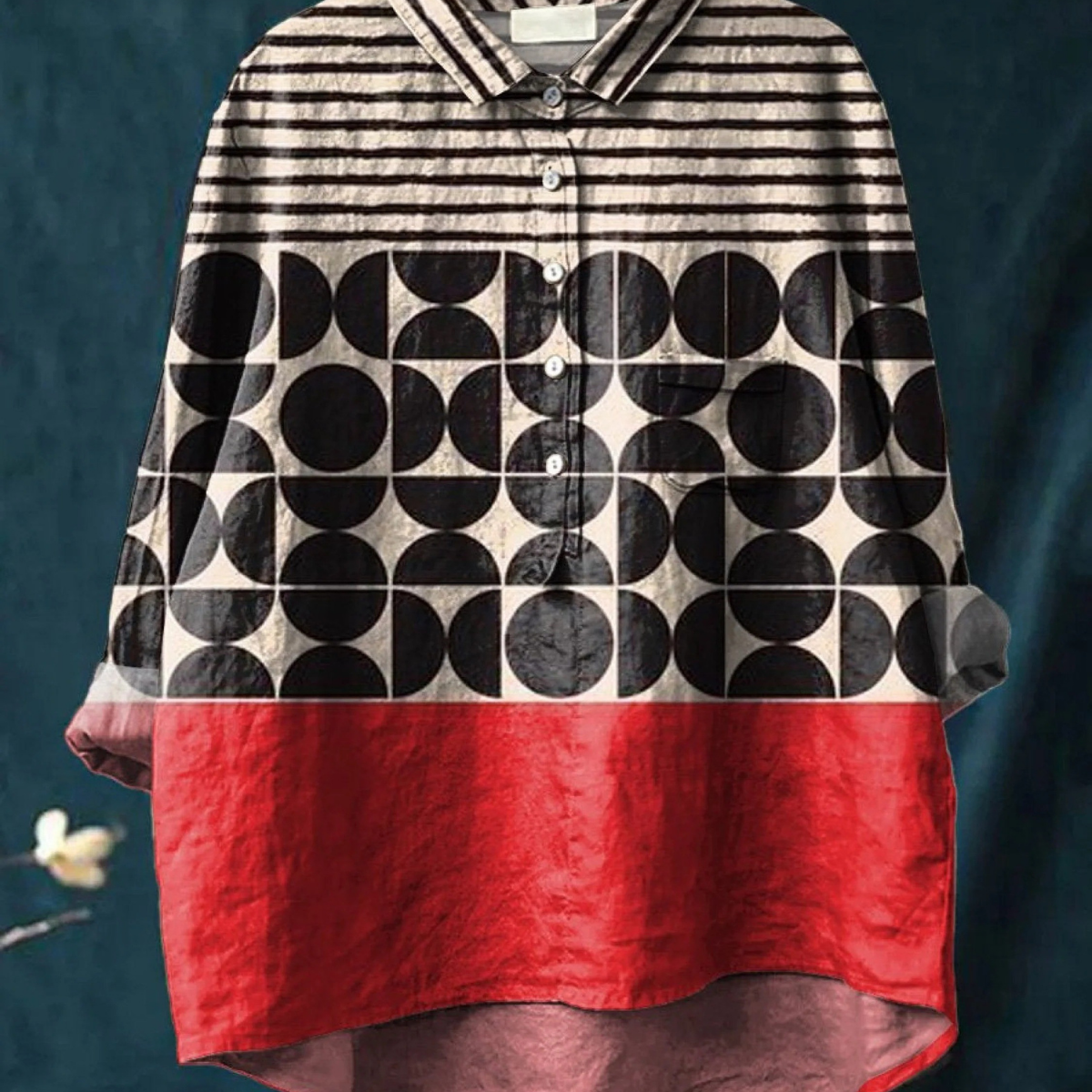 Martha | Blouse décontractée femme à motif géométrique