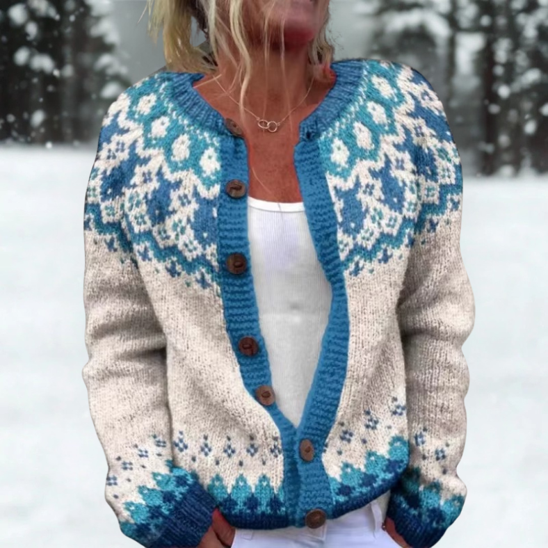 Matilda | Cardigan nordique flocons de neige