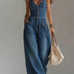 Megan - Salopette en denim décontractée