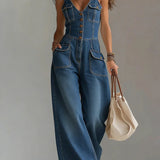 Megan - Salopette en denim décontractée