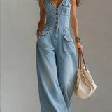Megan - Salopette en denim décontractée