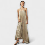 Michelle - Robe longue décolleté cœur fleurie orange