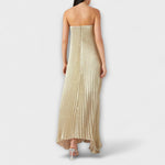 Michelle - Robe longue décolleté cœur fleurie orange