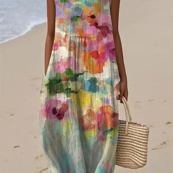 Mirte - Robe midi multicolore polyvalente