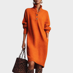 Nancy | Robe d'hiver élégante à boutons