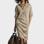 Nancy | Robe d'hiver élégante à boutons