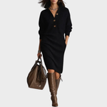 Nancy | Robe d'hiver élégante à boutons