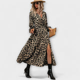 Natalie - Robe chic à imprimé léopard