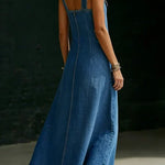 Niamh - Robe longue en denim boutonnée