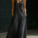 Niamh - Robe longue en denim boutonnée