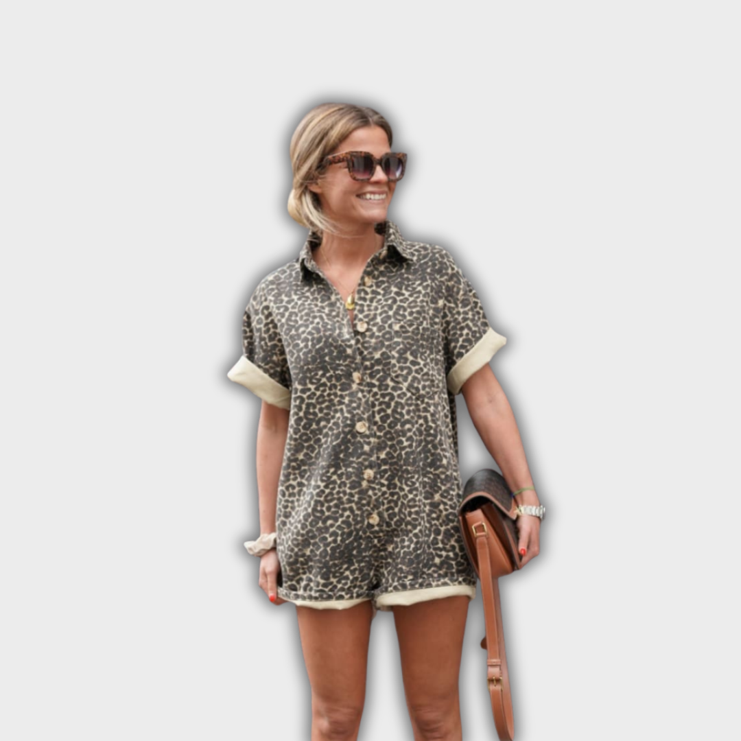 Nonette | Robe chemise à imprimé léopard