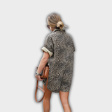 Nonette | Robe chemise à imprimé léopard