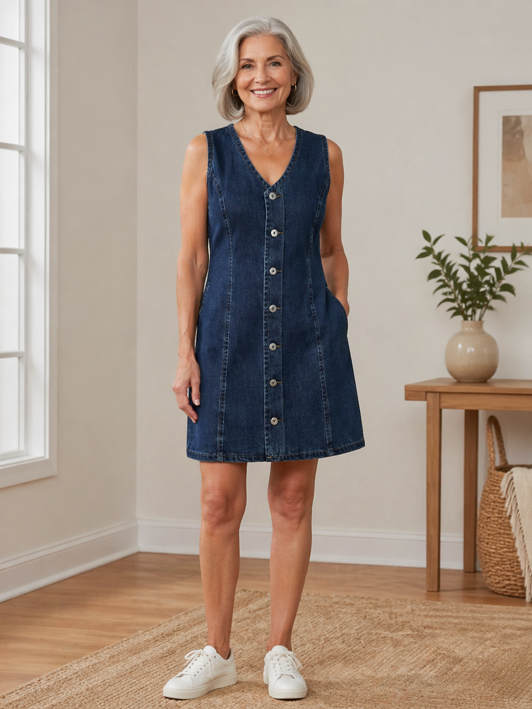 Nora - Robe en denim décontractée