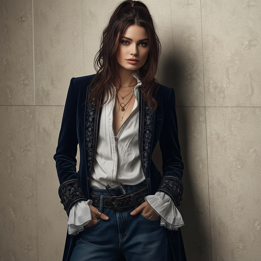 Nuria | Manteau en velours