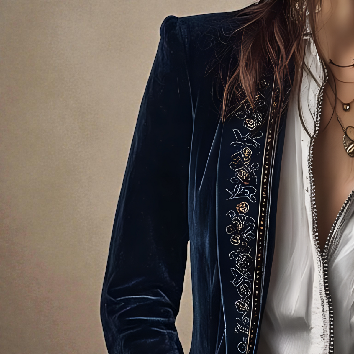 Nuria | Manteau en velours