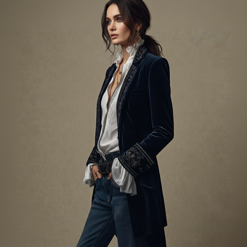 Nuria | Manteau en velours