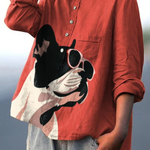 Paula | Blouse décontractée à adorable motif bouledogue français