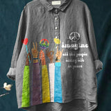 Paula | Blouse femme à imprimé bohème Peace