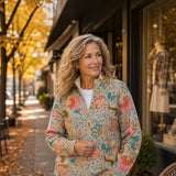 Pierrette | Cardigan à motif de jardin fleuri