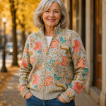 Pierrette | Cardigan à motif de jardin fleuri