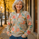 Pierrette | Cardigan à motif de jardin fleuri