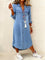 Pippa - Robe chemise en denim chic décontracté