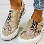 Quinny | Chaussures en toile imprimé léopard décontractées
