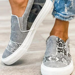 Quinny | Chaussures en toile imprimé léopard décontractées
