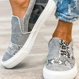 Quinny | Chaussures en toile imprimé léopard décontractées
