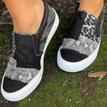 Quinny | Chaussures en toile imprimé léopard décontractées
