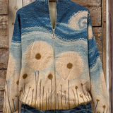 Reine | Cardigan à motif de pissenlits