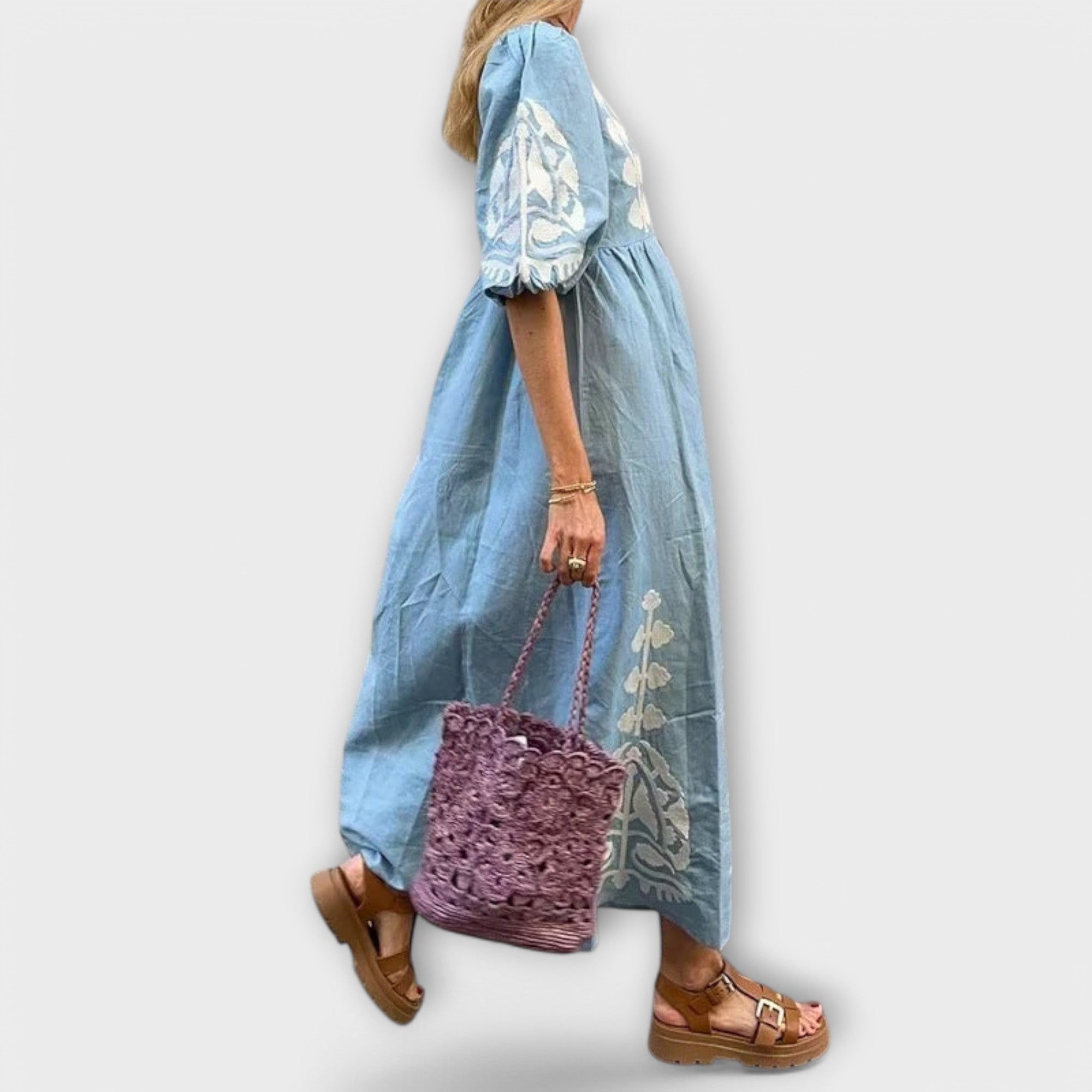 Rena - Robe imprimée à l'élégance naturelle