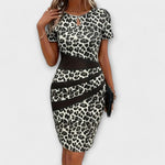 Robe chic à imprimé léopard