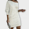 Robe de fête à sequins et contrastes