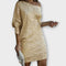 Robe de fête à sequins et contrastes