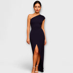 Robe de soirée asymétrique élégante