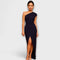 Robe de soirée asymétrique élégante
