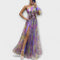Robe de soirée élégante à bretelle asymétrique et coupe ajustée